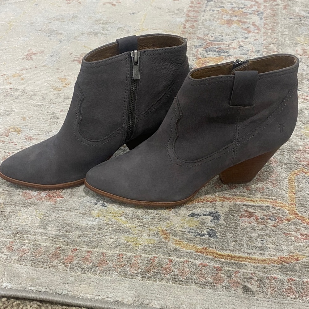 Frye Charcoal Ankle Booties